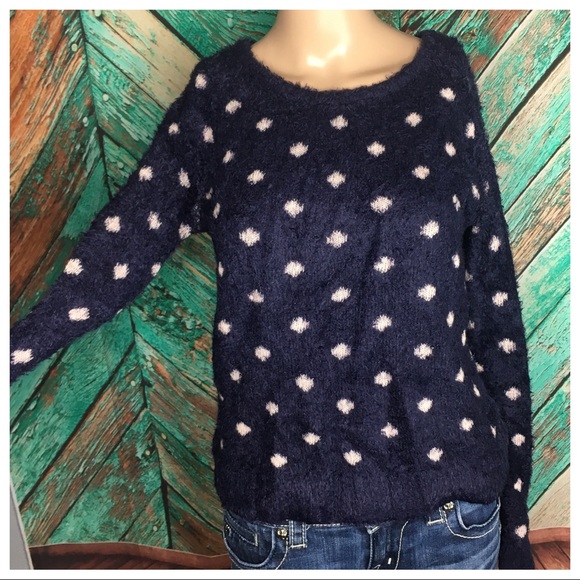 Anthropologie Moth Wool Blend Polka Dot Sweater - Picture 4 of 4